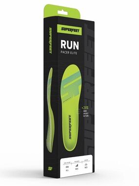 Superfeet Run Pacer Elite Insoles Size F (Men's 11.5-13/ Women's 12.5+) NIB